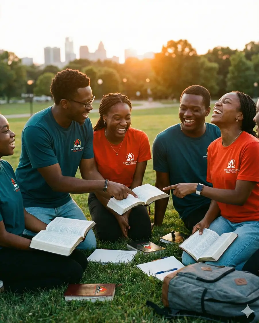 people having a fun discussion about the bible